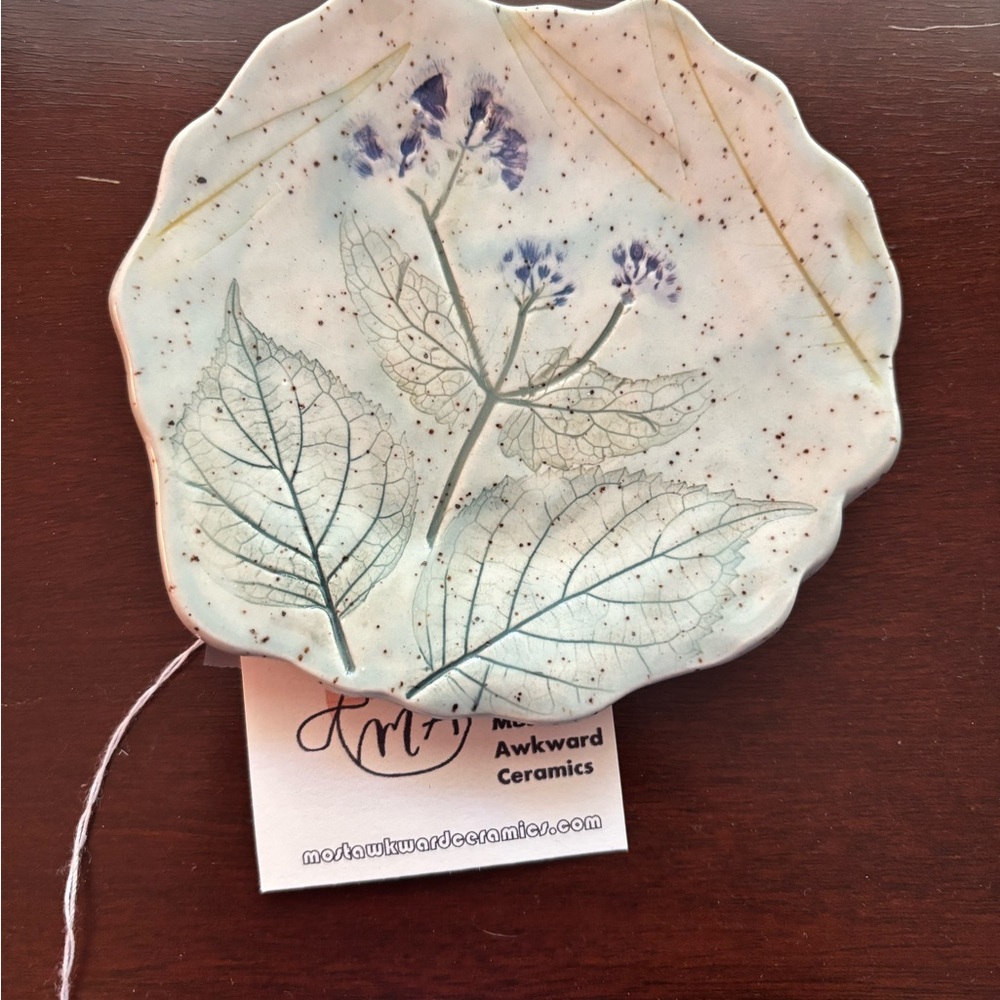Floral Jewelry Holder - White and Blue
